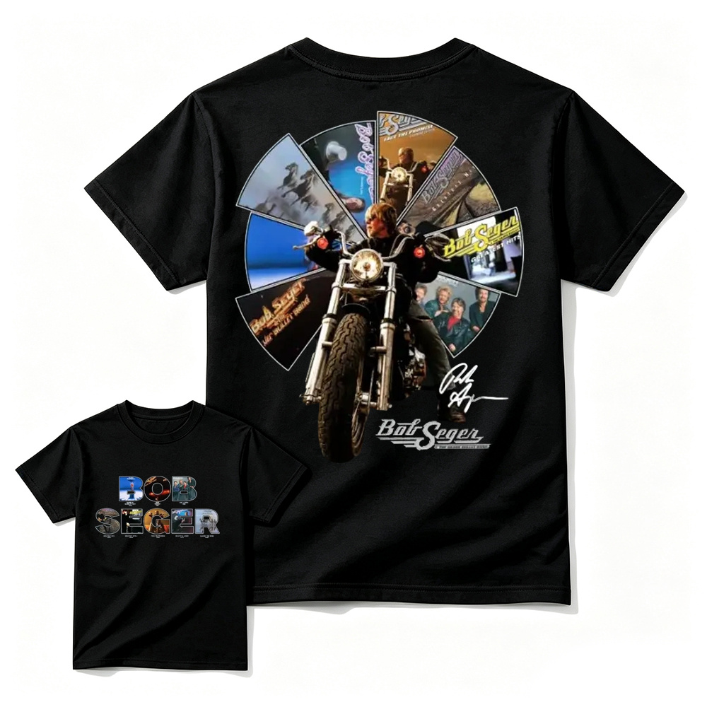 Bob Seger Roll Me Away Motorcycle Rock Band Fans Vintage Graphic T Shirt