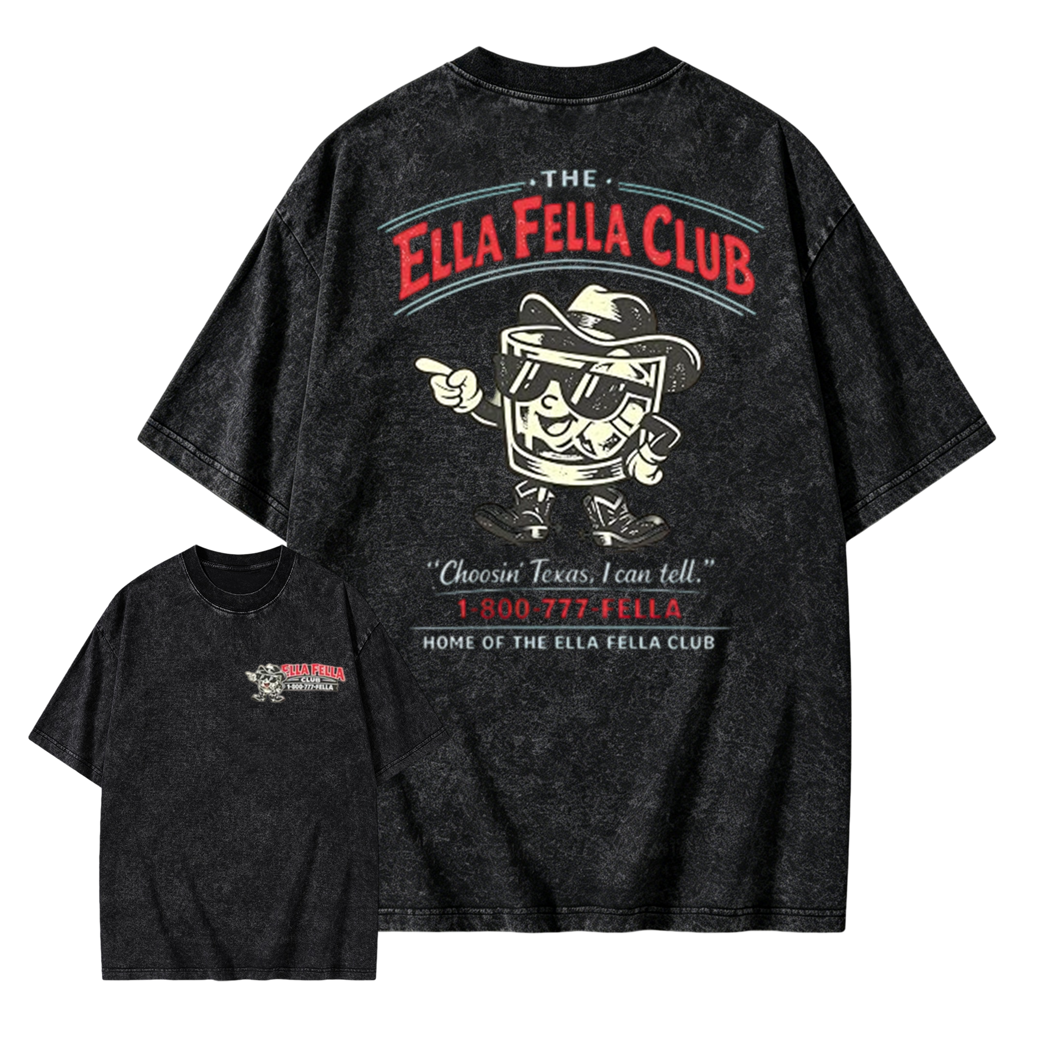 Ella Fella Club Premium Vintage Mineral Washed T-Shirt