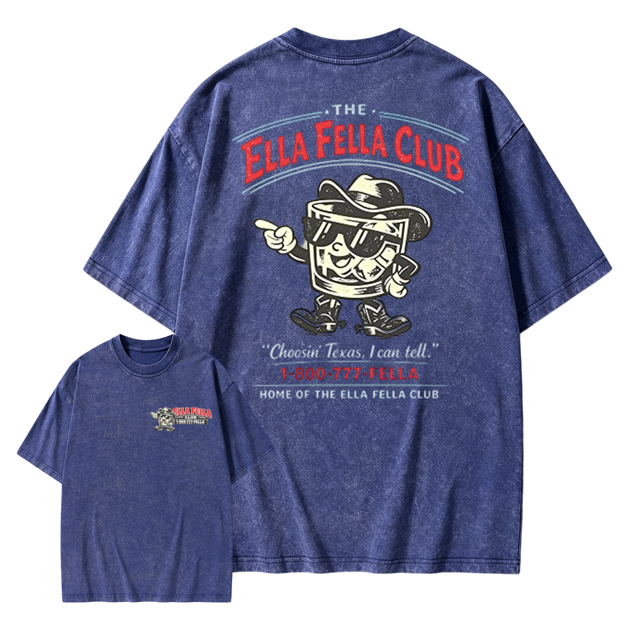 Ella Fella Club Premium Vintage Mineral Washed T-Shirt