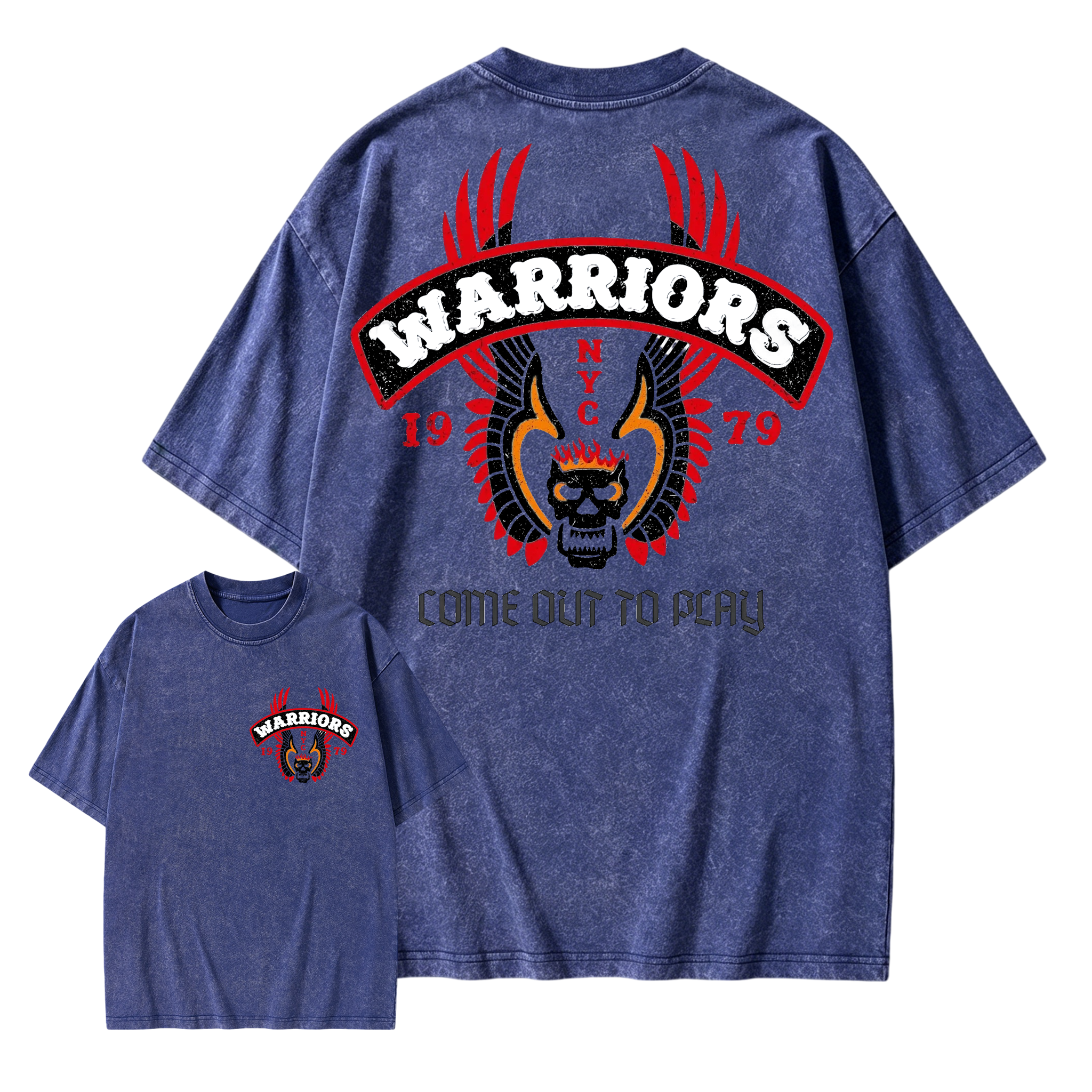 The Warriors "Come Out To Play" 1979 Retro Movie Washed T-shirt