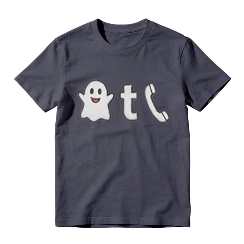 Funny Ghosted Meme Print T-Shirt, Creative Casual Graphic T-Shirt