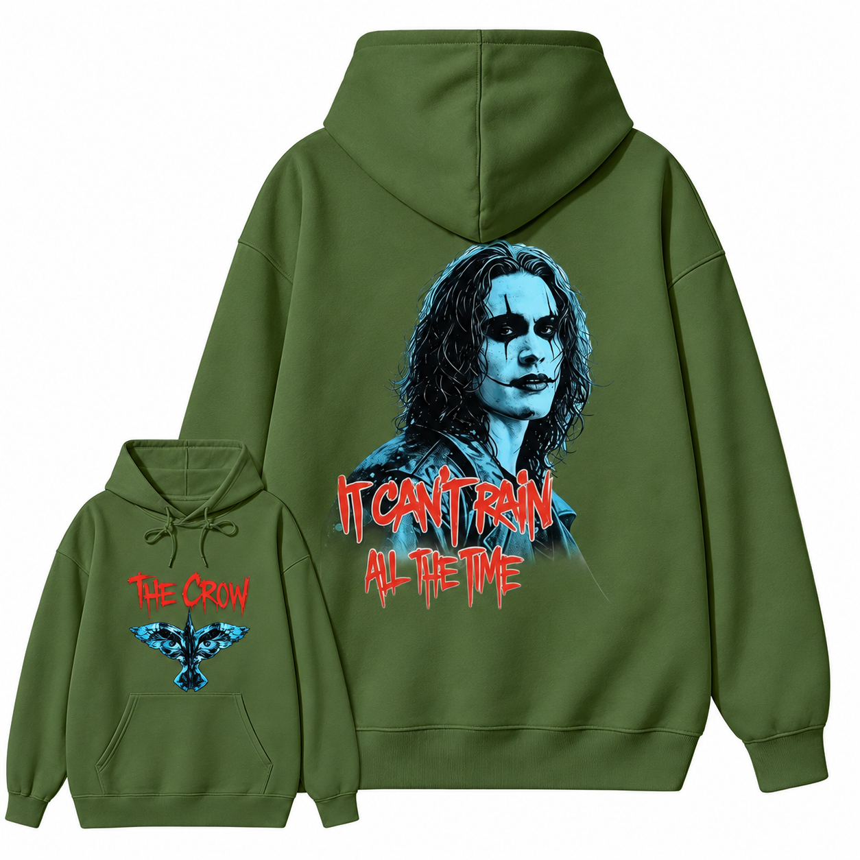 The Crow "It Can't Rain All The Time" Aesthetic Gothic Graphic hoodie