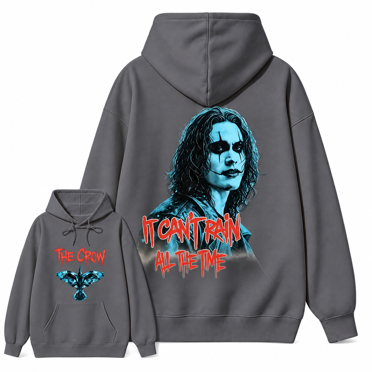 The Crow "It Can't Rain All The Time" Aesthetic Gothic Graphic hoodie