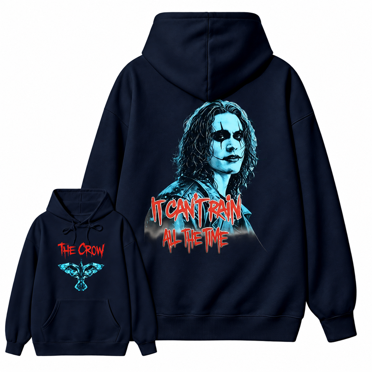 The Crow "It Can't Rain All The Time" Aesthetic Gothic Graphic hoodie