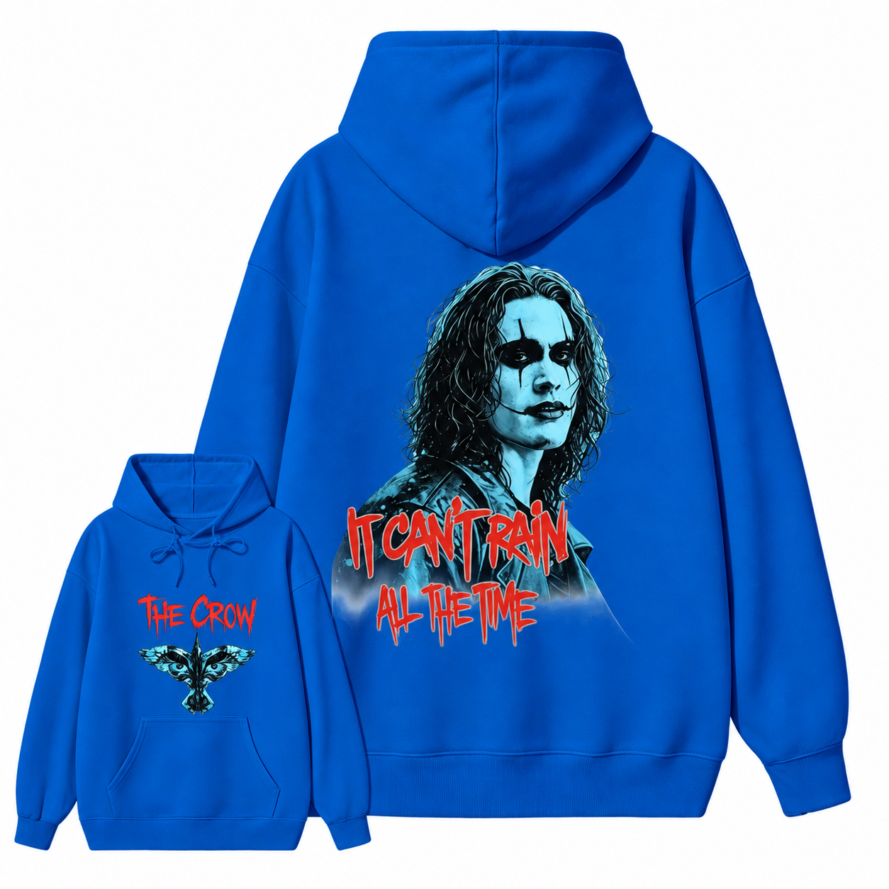 The Crow "It Can't Rain All The Time" Aesthetic Gothic Graphic hoodie