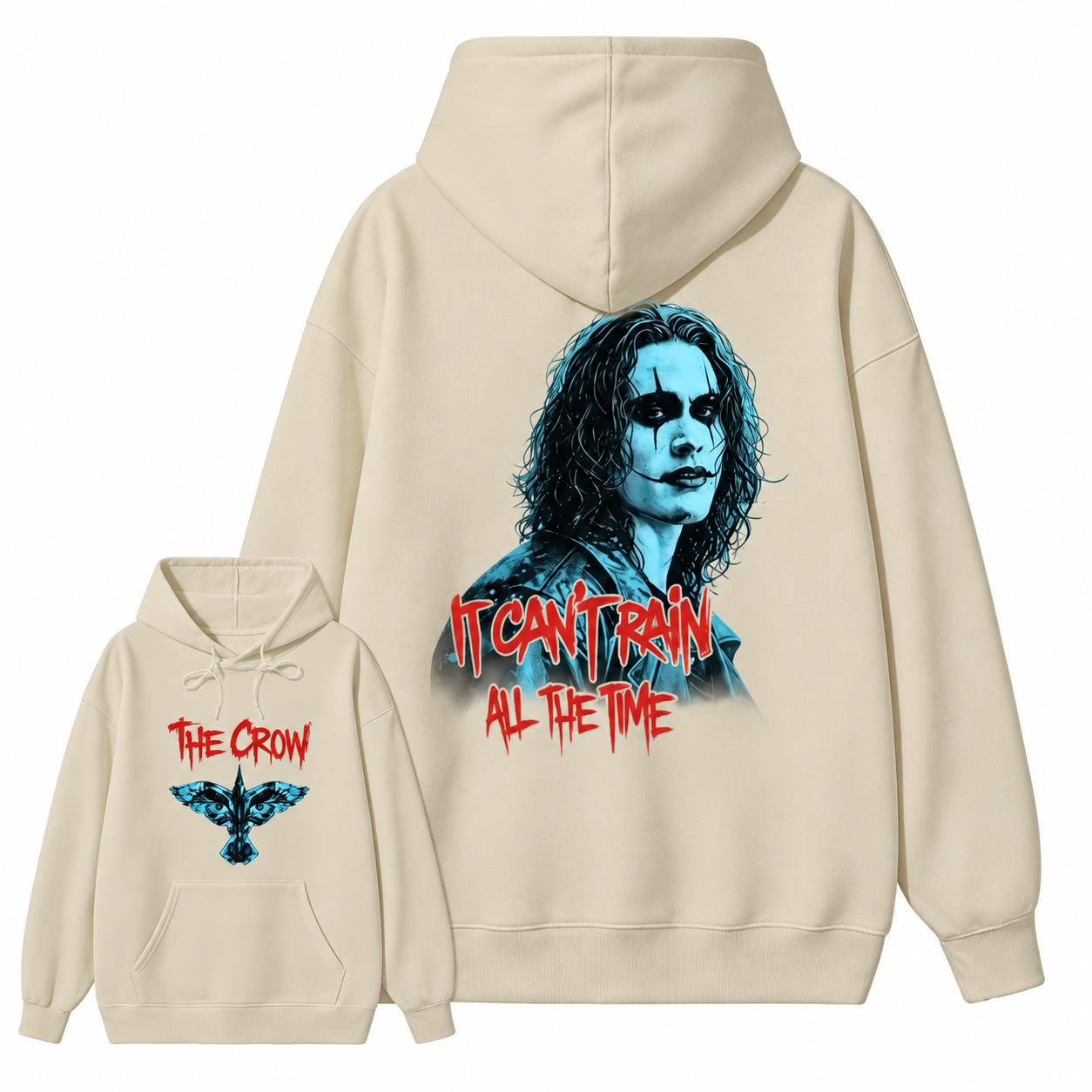 The Crow "It Can't Rain All The Time" Aesthetic Gothic Graphic hoodie