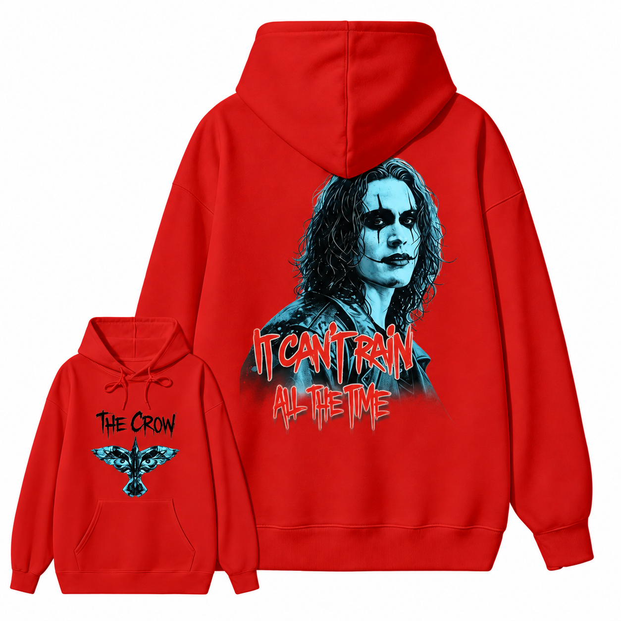 The Crow "It Can't Rain All The Time" Aesthetic Gothic Graphic hoodie