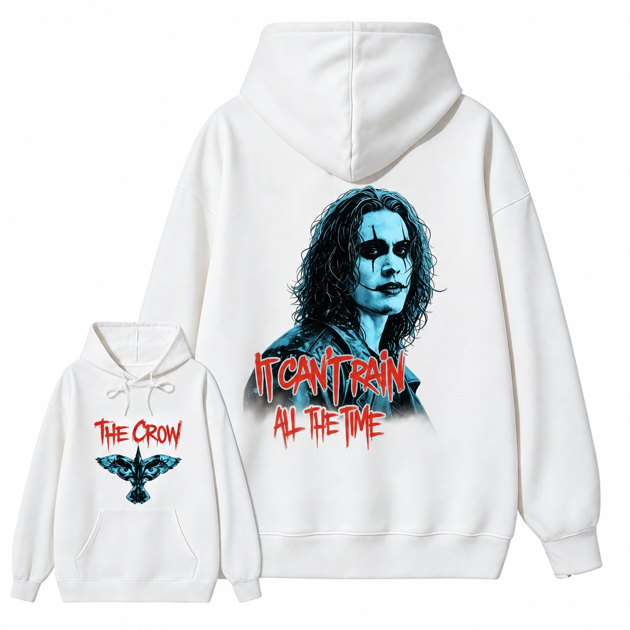 The Crow "It Can't Rain All The Time" Aesthetic Gothic Graphic hoodie
