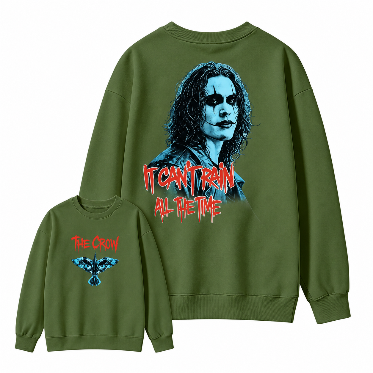 The Crow "It Can't Rain All The Time" Aesthetic Gothic Graphic Sweatshirt