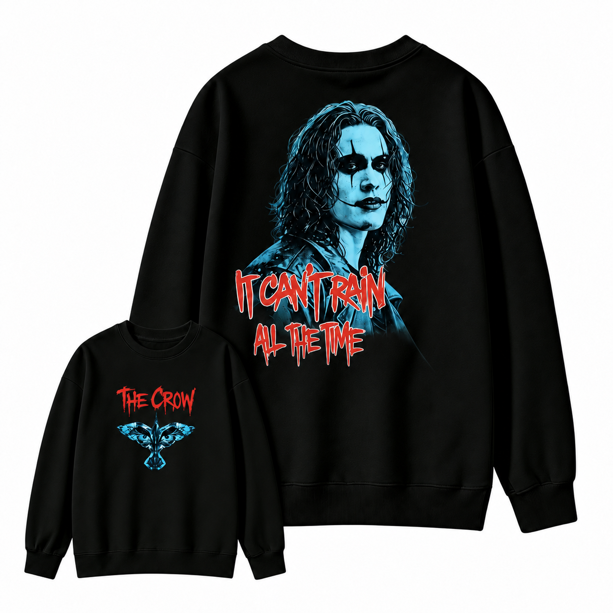 The Crow "It Can't Rain All The Time" Aesthetic Gothic Graphic Sweatshirt