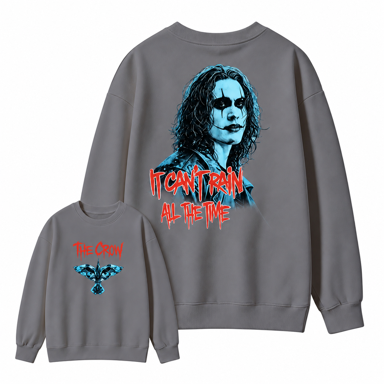 The Crow "It Can't Rain All The Time" Aesthetic Gothic Graphic Sweatshirt