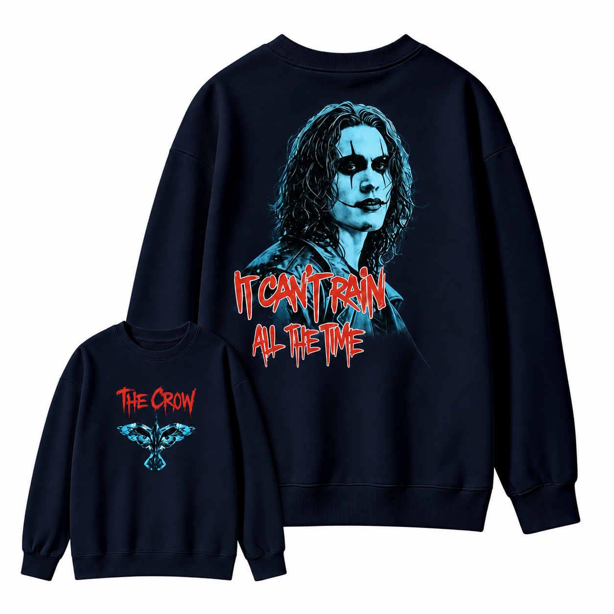 The Crow "It Can't Rain All The Time" Aesthetic Gothic Graphic Sweatshirt