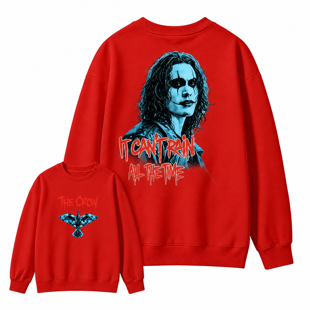 The Crow "It Can't Rain All The Time" Aesthetic Gothic Graphic Sweatshirt