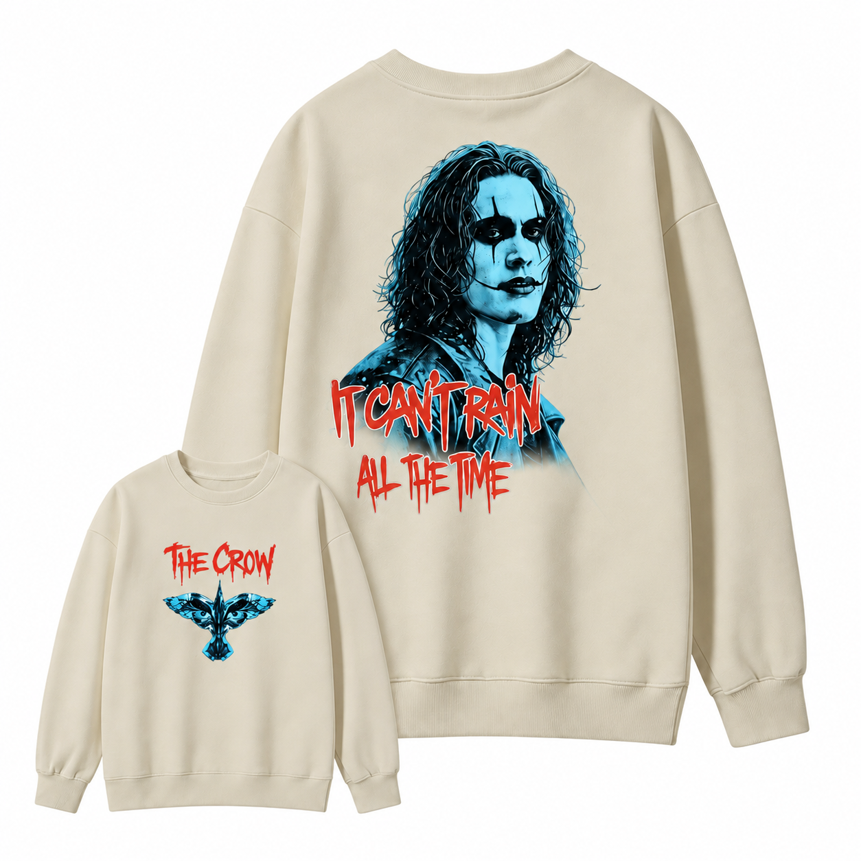 The Crow "It Can't Rain All The Time" Aesthetic Gothic Graphic Sweatshirt