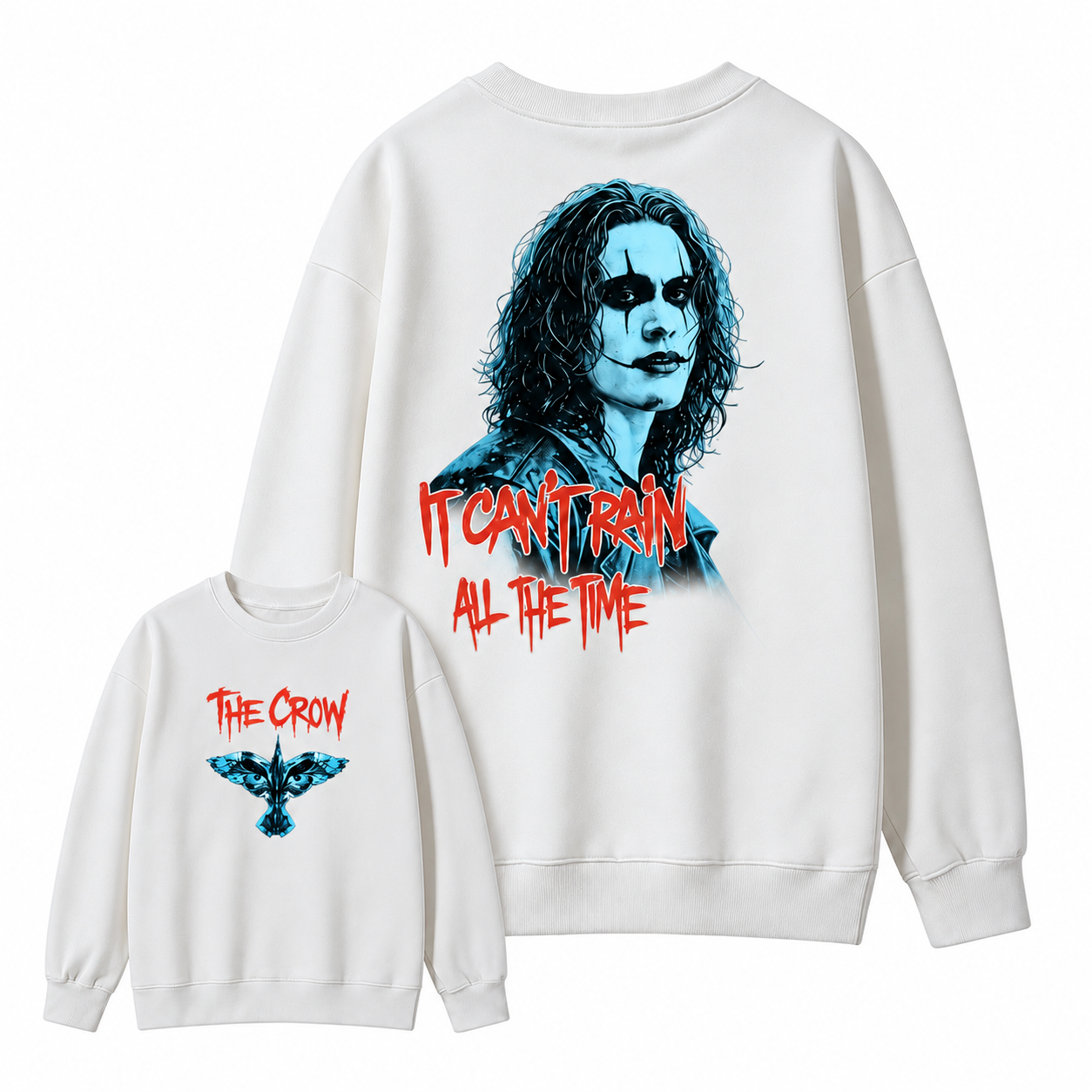 The Crow "It Can't Rain All The Time" Aesthetic Gothic Graphic Sweatshirt