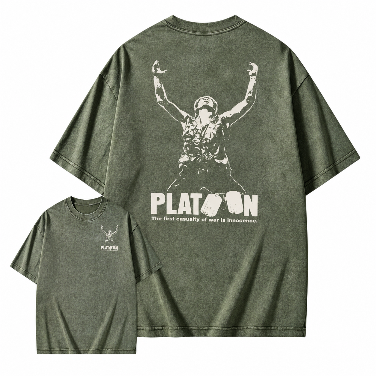 Platoon "First Casualty of War" Classic Graphic Washed T-shirt 