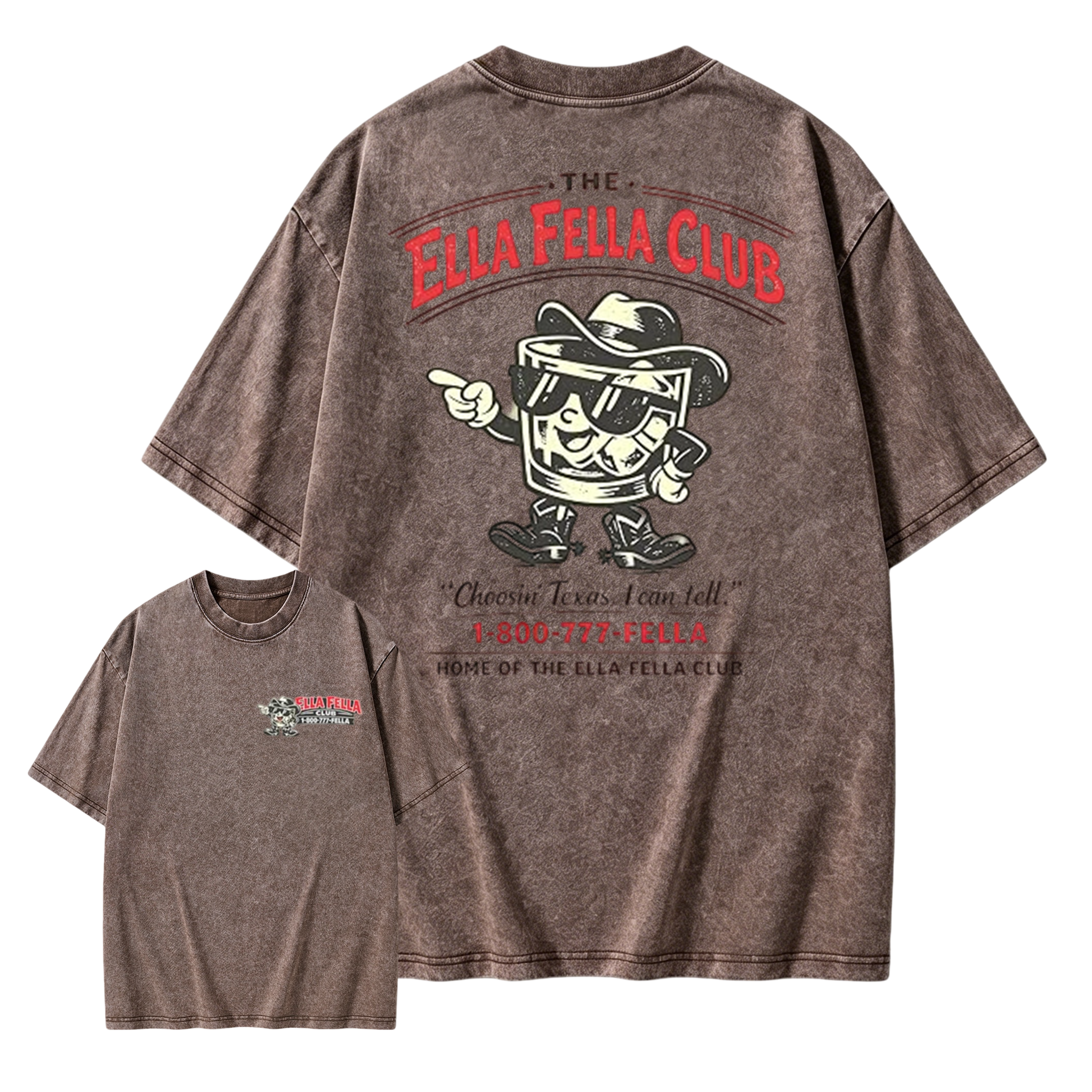 Ella Fella Club Premium Vintage Mineral Washed T-Shirt
