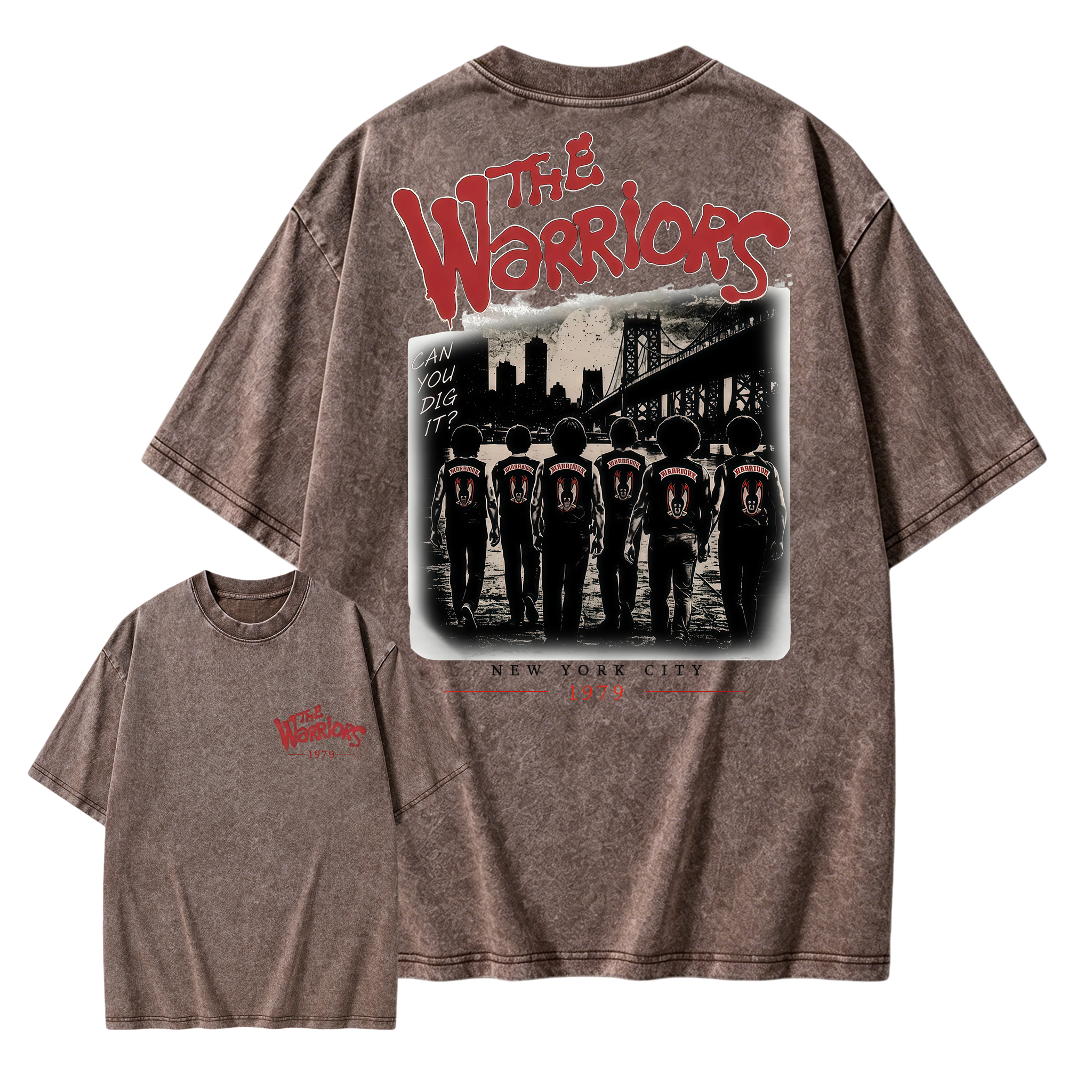 Can You Dig It? The Warriors New York City Gang Print Washed T-shirt 