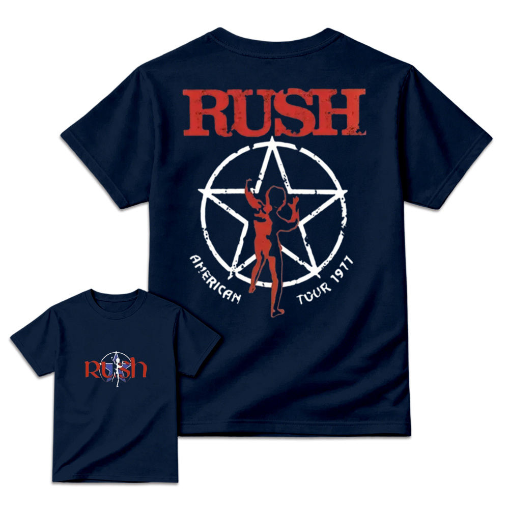 Classic Rock Starman Logo T-Shirt - Vintage Retro Double Sided Concert Graphic Tee