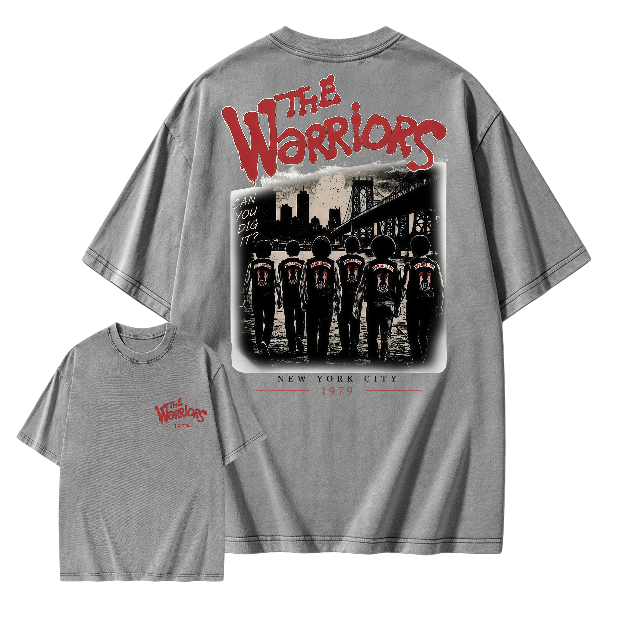 Can You Dig It? The Warriors New York City Gang Print Washed T-shirt 