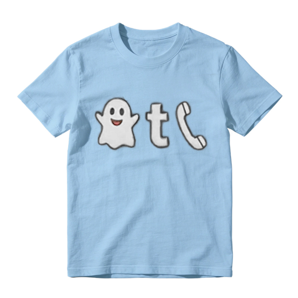 Funny Ghosted Meme Print T-Shirt, Creative Casual Graphic T-Shirt