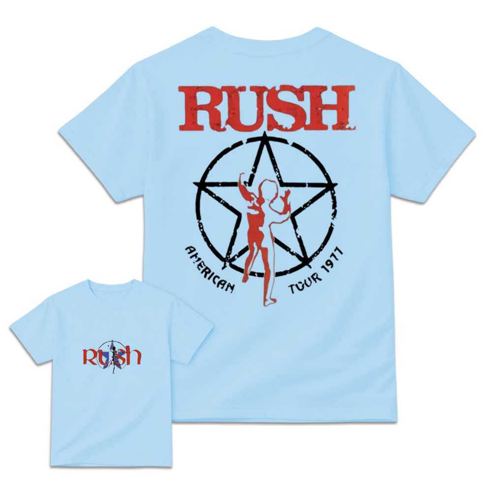 Classic Rock Starman Logo T-Shirt - Vintage Retro Double Sided Concert Graphic Tee