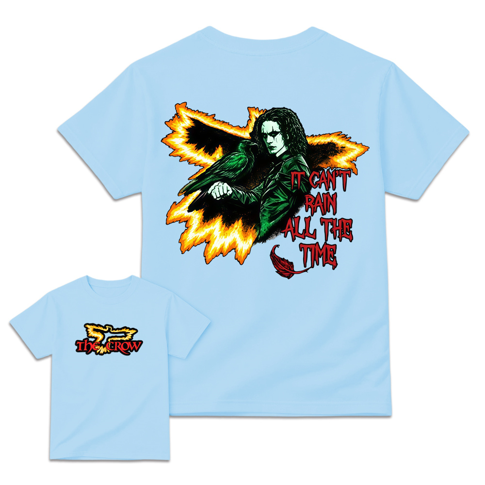  "It Can't Rain All The Time" Flame Raven Gothic T-Shirt