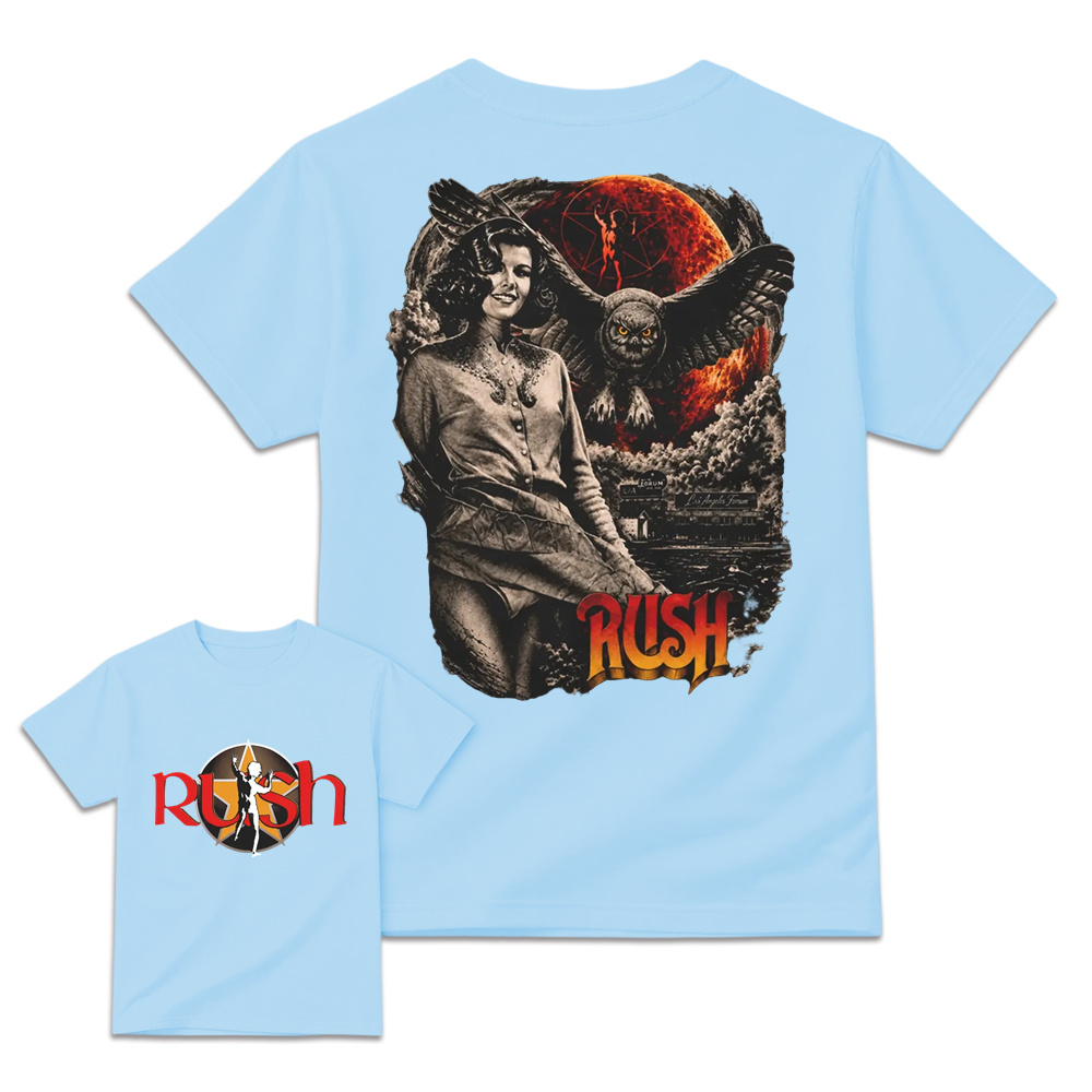 Vintage Rush Band Permanent Waves Fly By Night Retro Rock Graphic T-Shirt