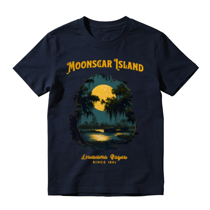 Moonscar Island Louisiana Bayou Vintage Graphic T-Shirt