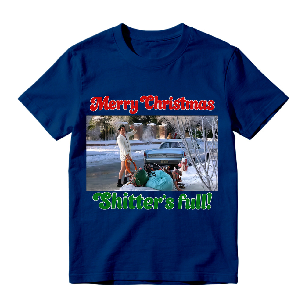 "Sh1tt3r's Full!" Funny Christmas T-Shirt, Holiday Movie Parody Tee