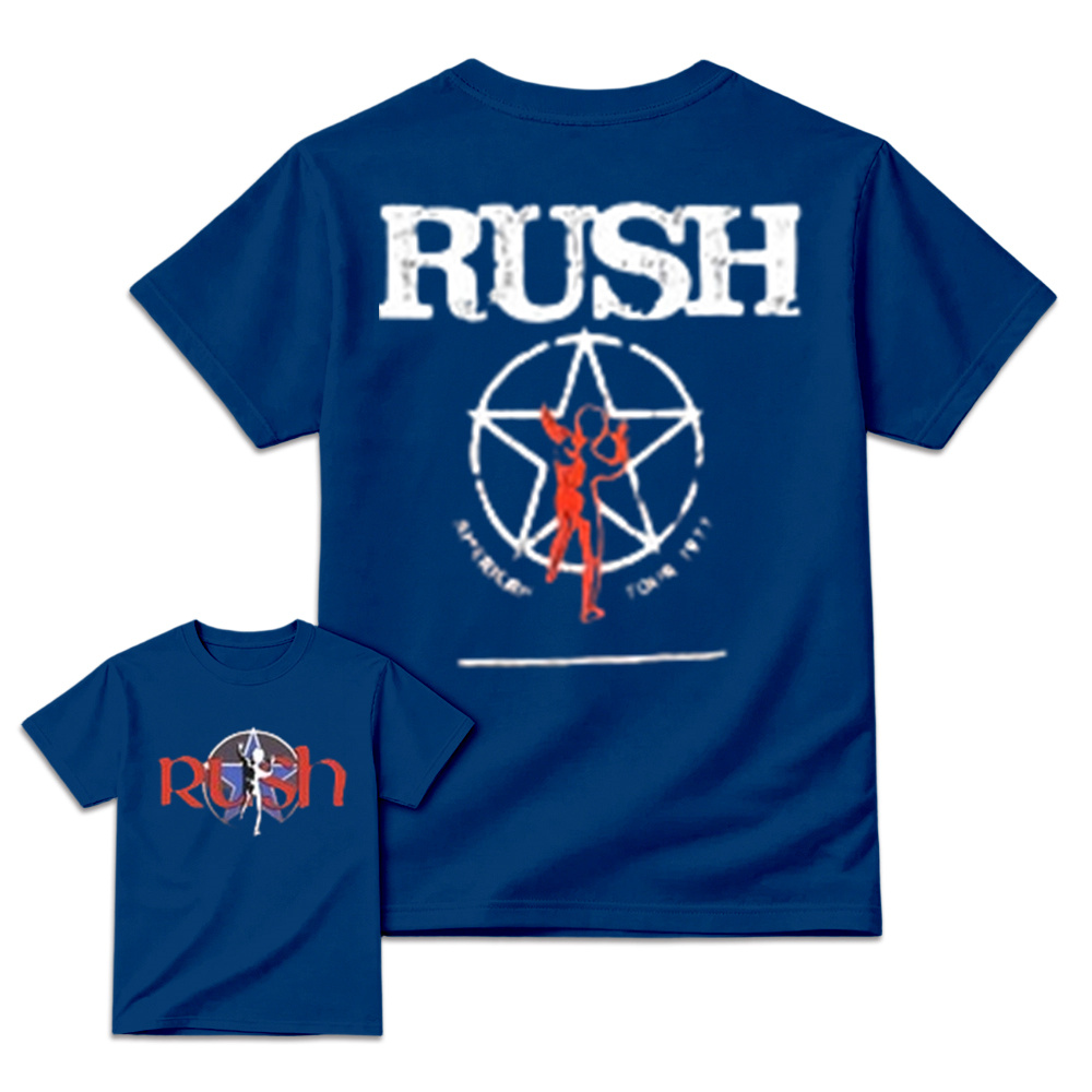 Classic Rock Starman Logo T-Shirt - Vintage Retro Double Sided Concert Graphic Tee