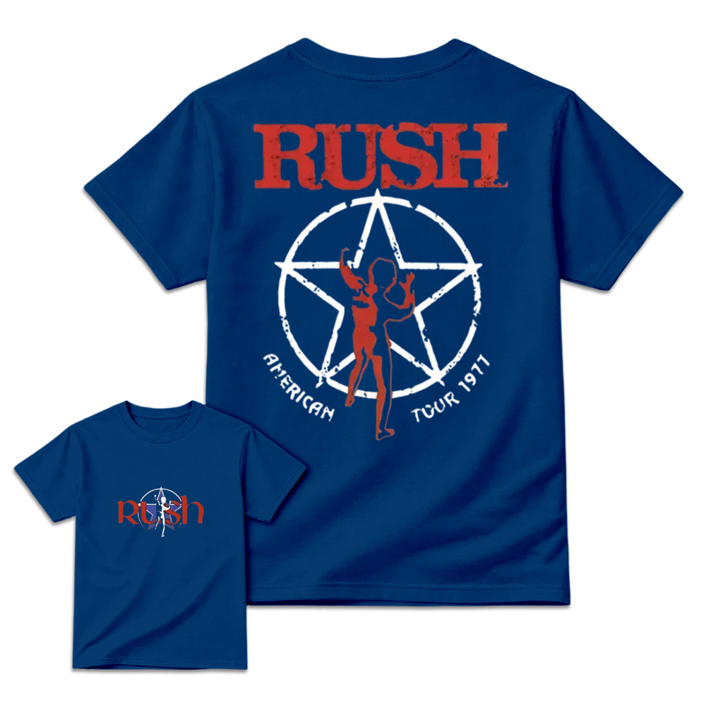 Classic Rock Starman Logo T-Shirt - Vintage Retro Double Sided Concert Graphic Tee