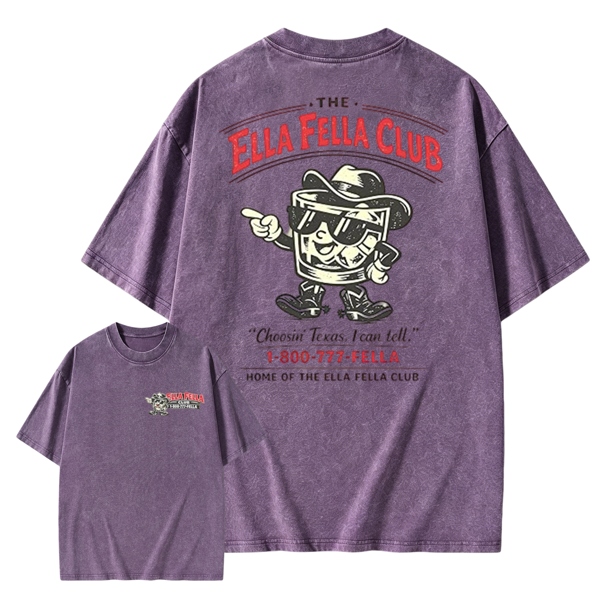 Ella Fella Club Premium Vintage Mineral Washed T-Shirt