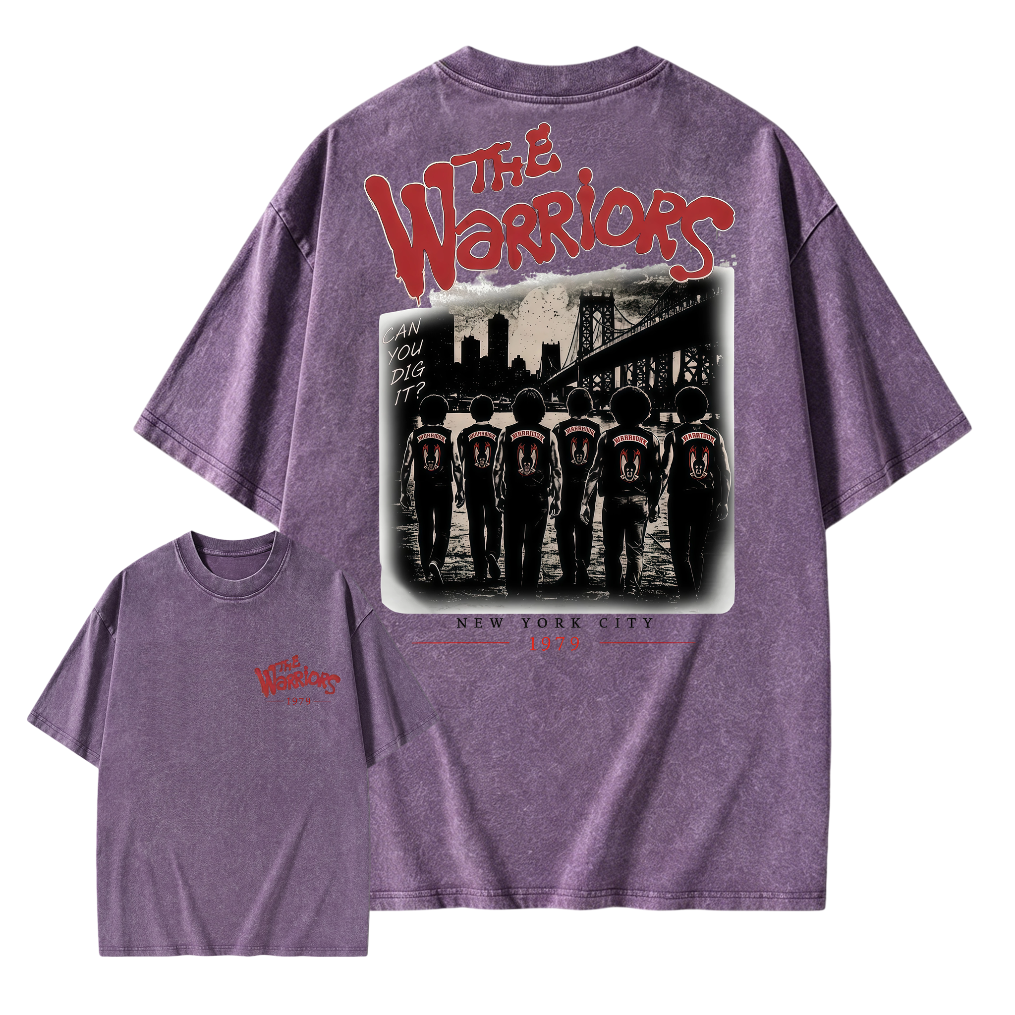 Can You Dig It? The Warriors New York City Gang Print Washed T-shirt 