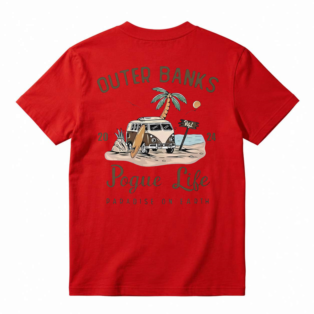 Outer Banks Pogue Life Graphic Tee Paradise on Earth Beach T-Shirt
