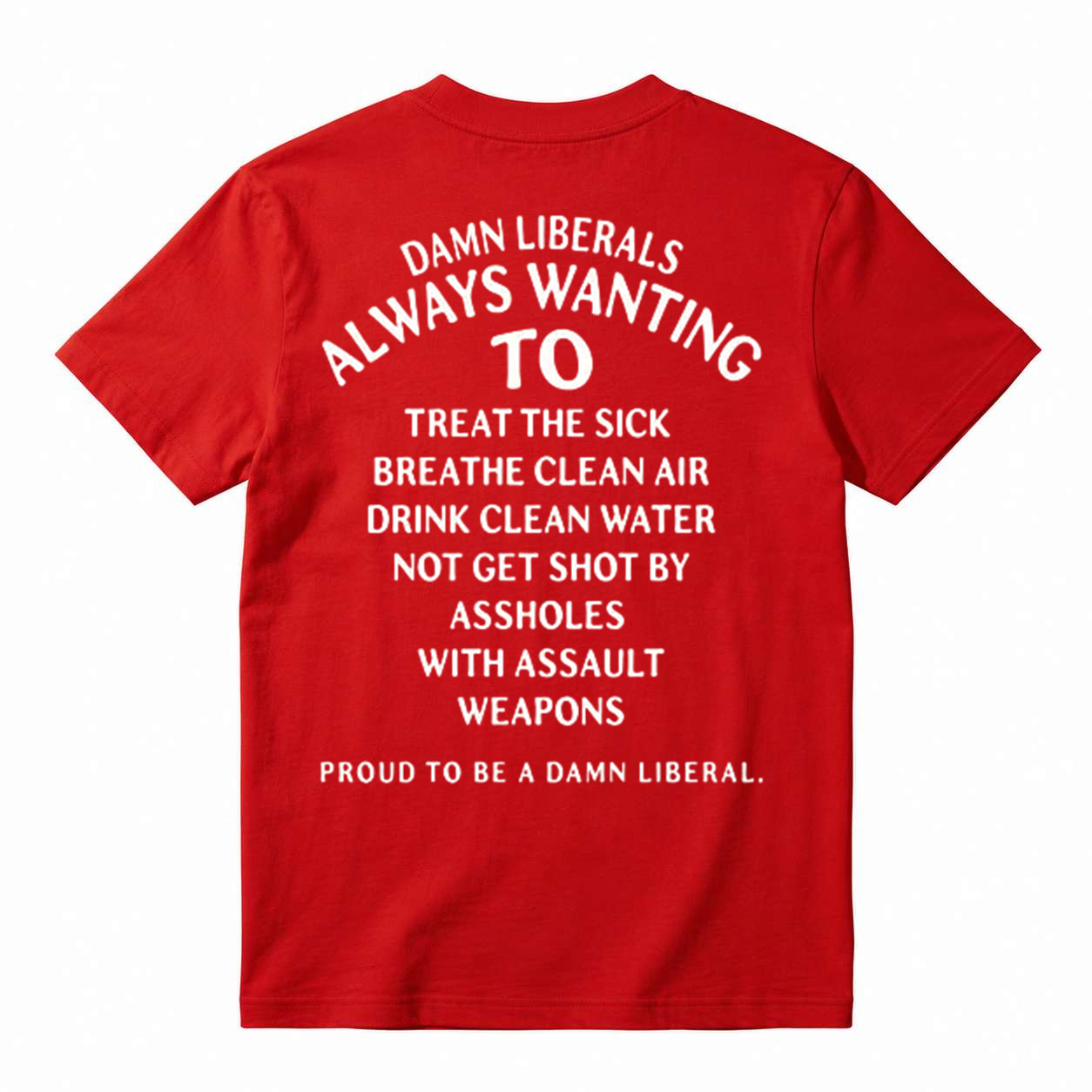 Damn Liberals Always Wanting Political Sarcasm Graphic T-Shirt