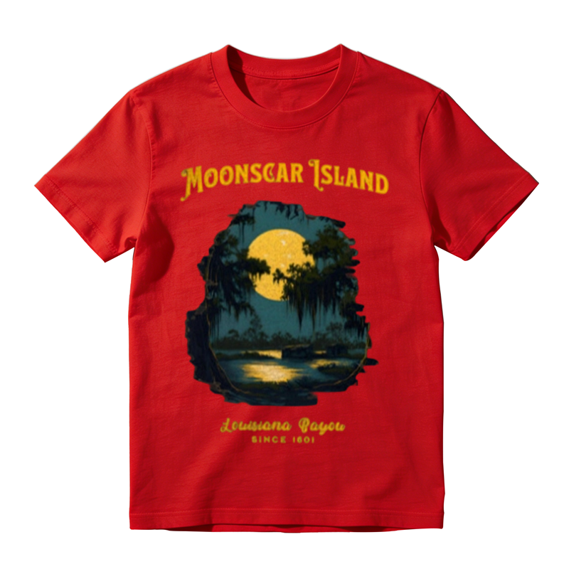 Moonscar Island Louisiana Bayou Vintage Graphic T-Shirt