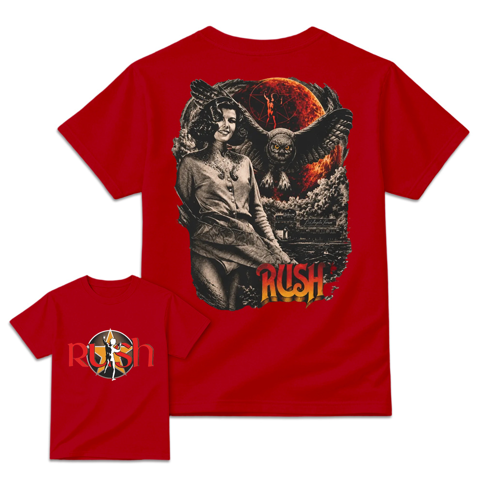 Vintage Rush Band Permanent Waves Fly By Night Retro Rock Graphic T-Shirt