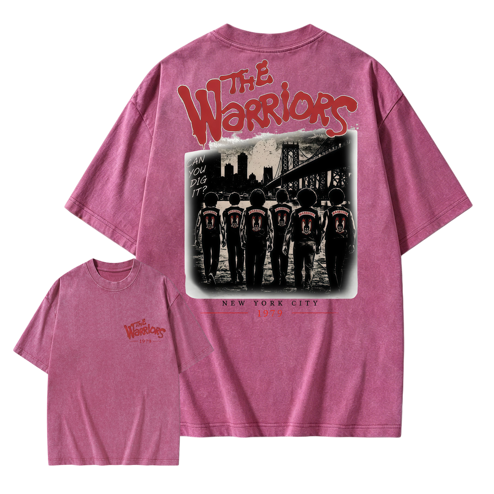 Can You Dig It? The Warriors New York City Gang Print Washed T-shirt 
