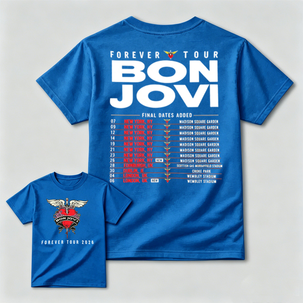 Bon Jovi Forever Tour 2026 Dual-Sided Fan T-Shirt