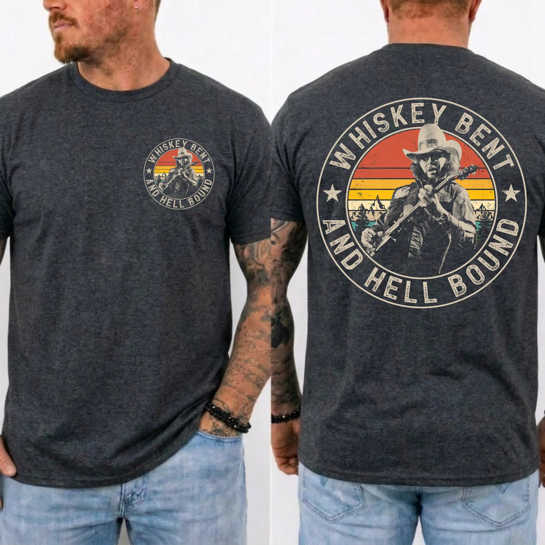 Vintage Country Music T-Shirt, Retro Outlaw Cowboy Graphic Tee