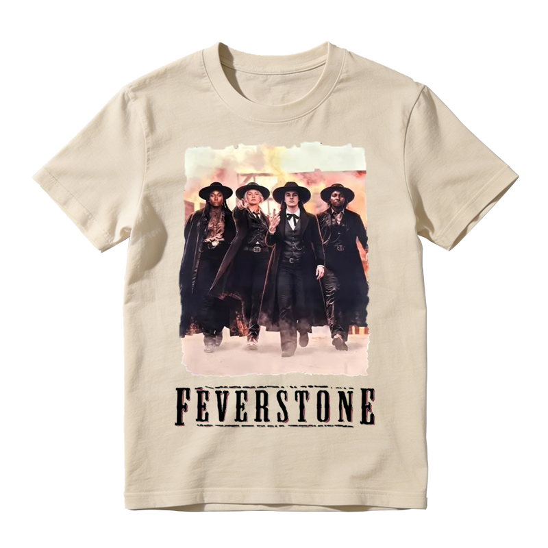  Feverstone Graphic Tee Vintage Western Style Black Outfit T-Shirt
