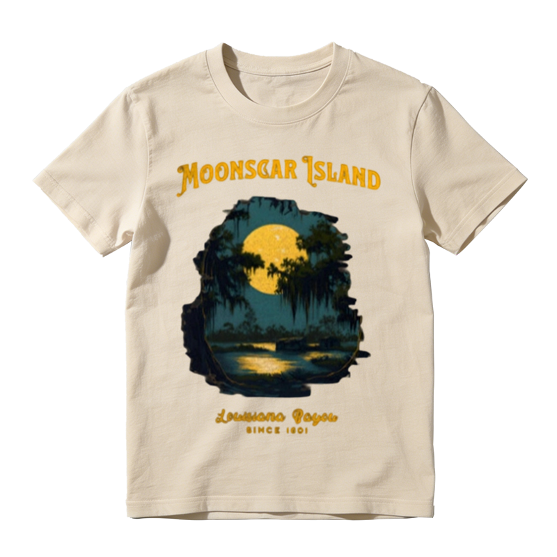 Moonscar Island Louisiana Bayou Vintage Graphic T-Shirt