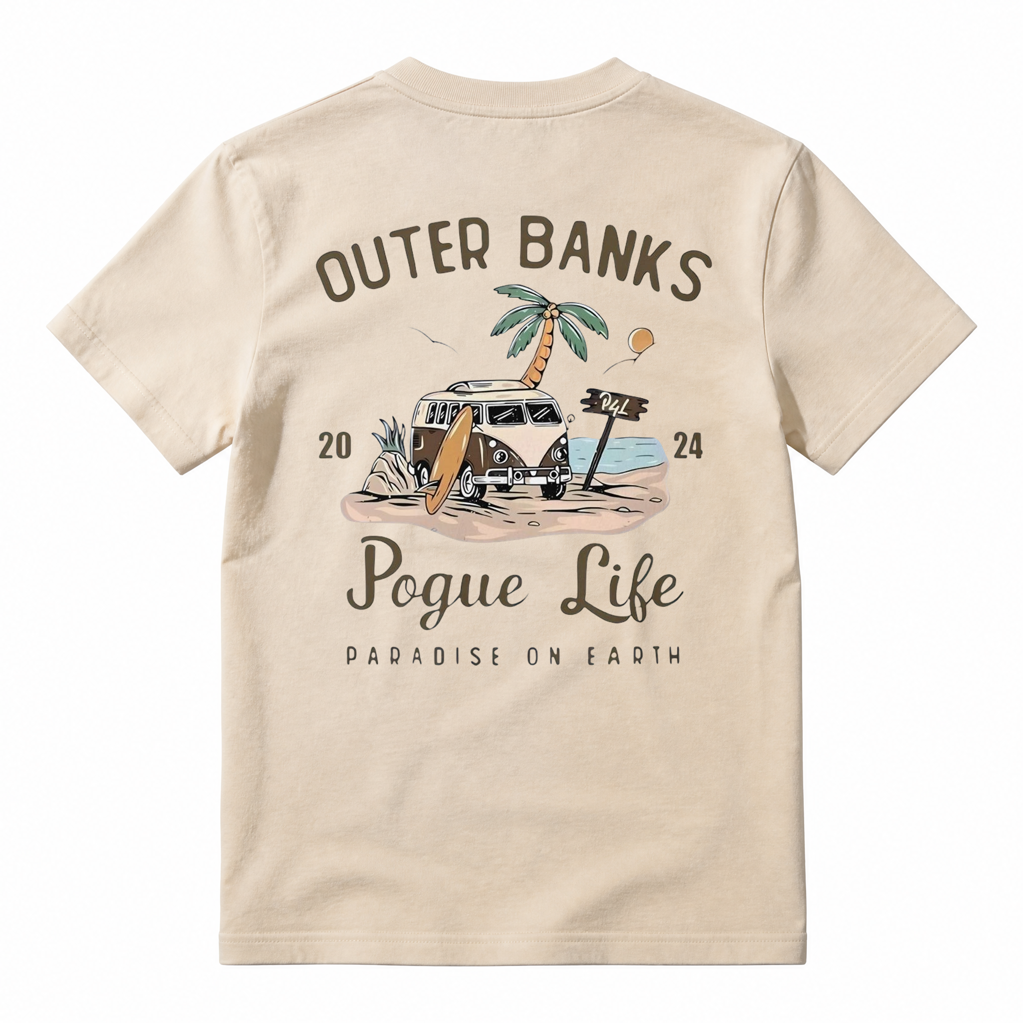 Outer Banks Pogue Life Graphic Tee Paradise on Earth Beach T-Shirt