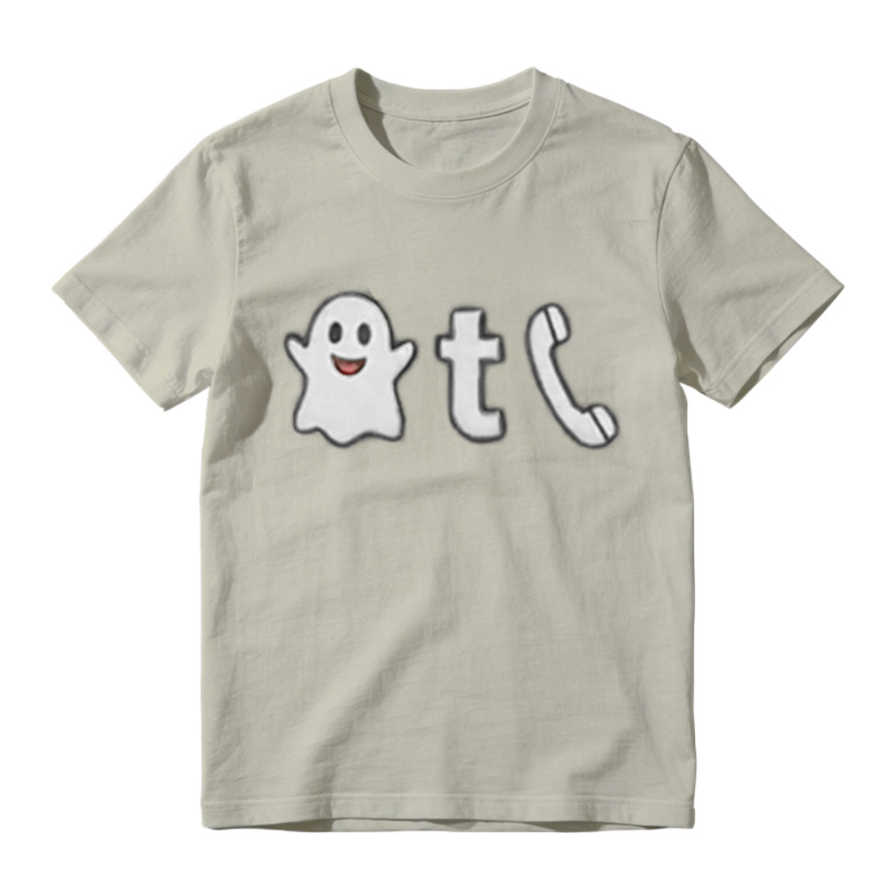 Funny Ghosted Meme Print T-Shirt, Creative Casual Graphic T-Shirt