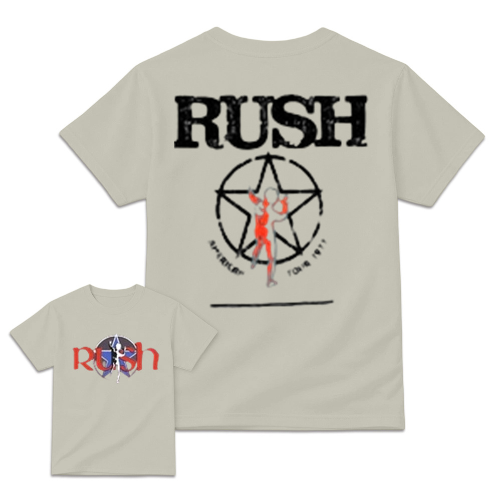 Classic Rock Starman Logo T-Shirt - Vintage Retro Double Sided Concert Graphic Tee