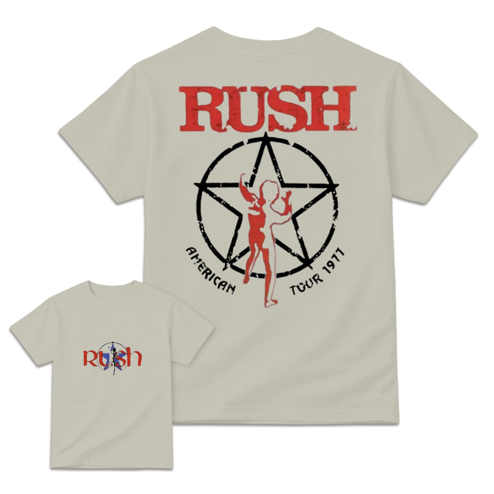 Classic Rock Starman Logo T-Shirt - Vintage Retro Double Sided Concert Graphic Tee