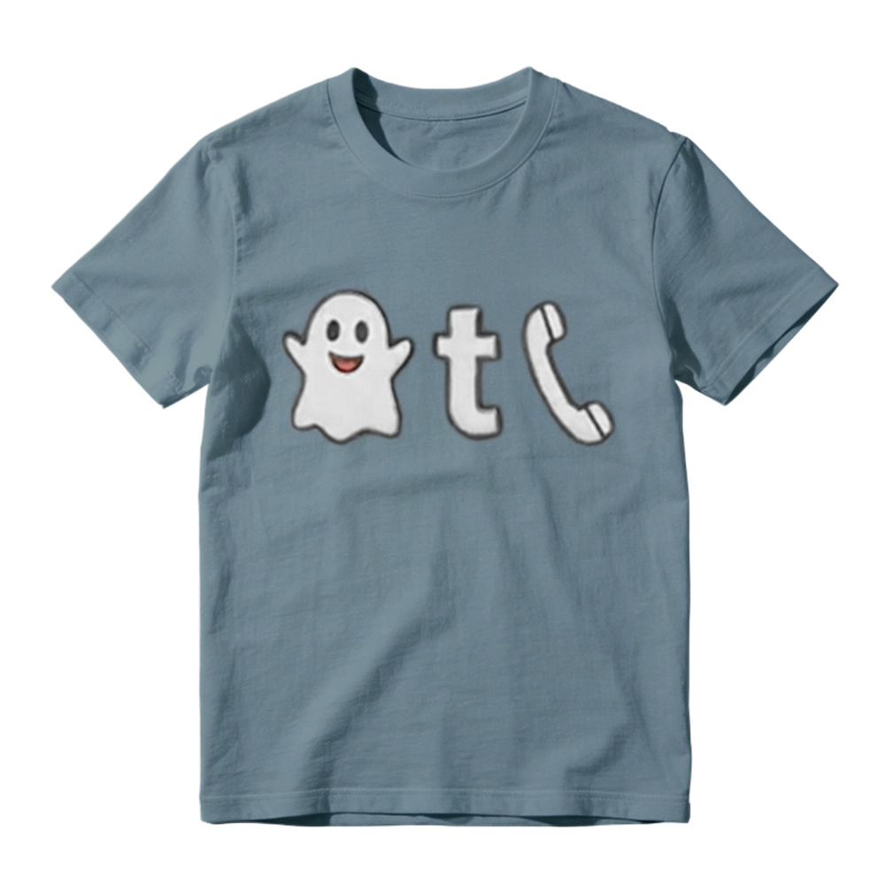 Funny Ghosted Meme Print T-Shirt, Creative Casual Graphic T-Shirt