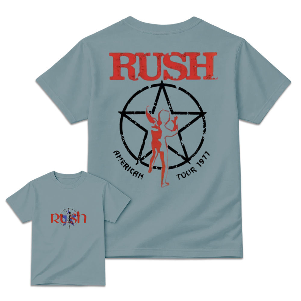 Classic Rock Starman Logo T-Shirt - Vintage Retro Double Sided Concert Graphic Tee