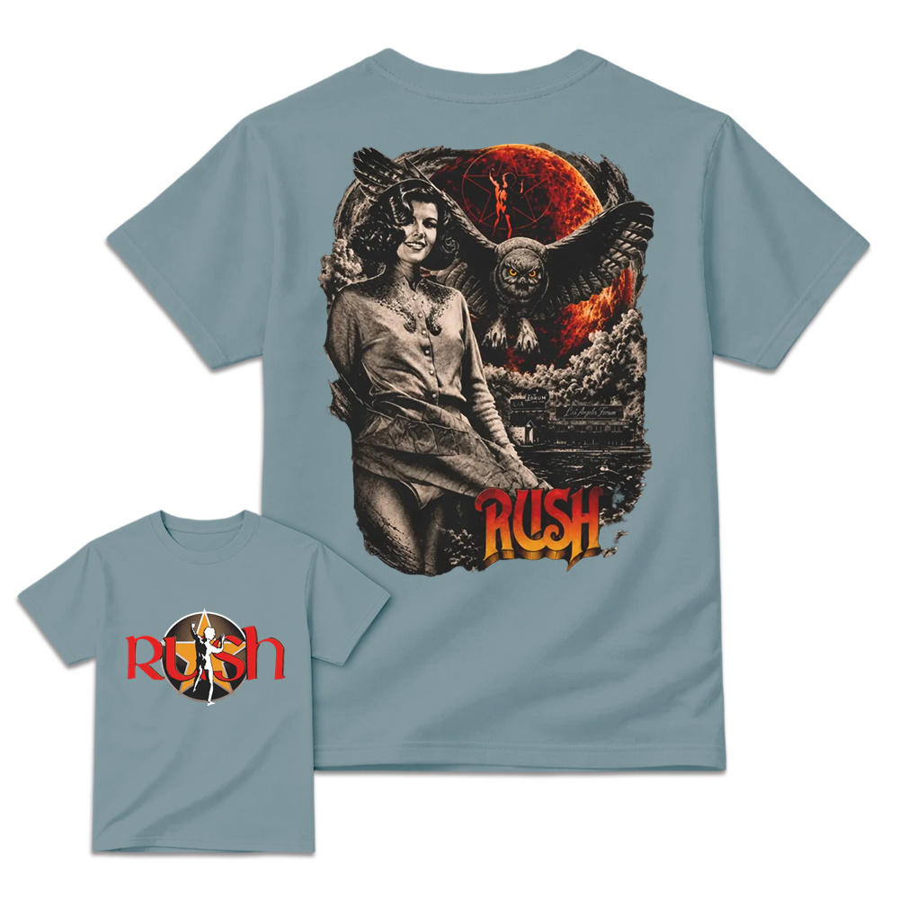 Vintage Rush Band Permanent Waves Fly By Night Retro Rock Graphic T-Shirt
